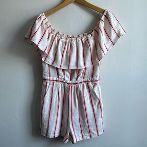 Jack Wills off the shoulder flounced shorts jumper women’s Small - UK10